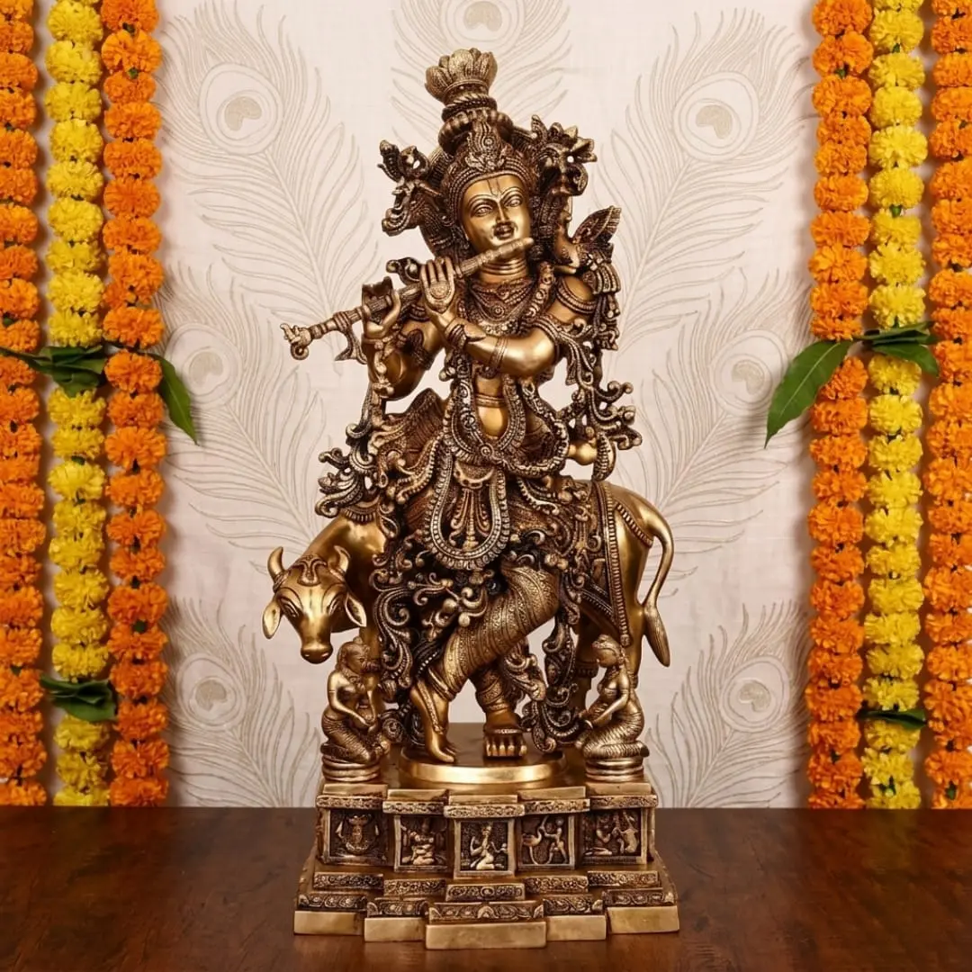 Brass krishna idol | radha krishna idol brass | brass idols of lord krishna |brass radha krishna idol