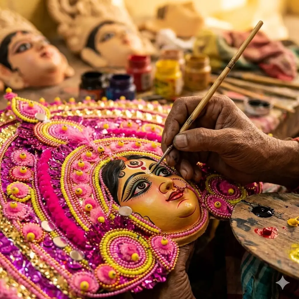 West Bengal Chhau Mask | Wall Hanging Showpiece | Decorative Wall Art | West Bengal Dance Mask | Tribal Home Decor | Chhau Mask Wall Decor | Cultural Art Wall Hanging