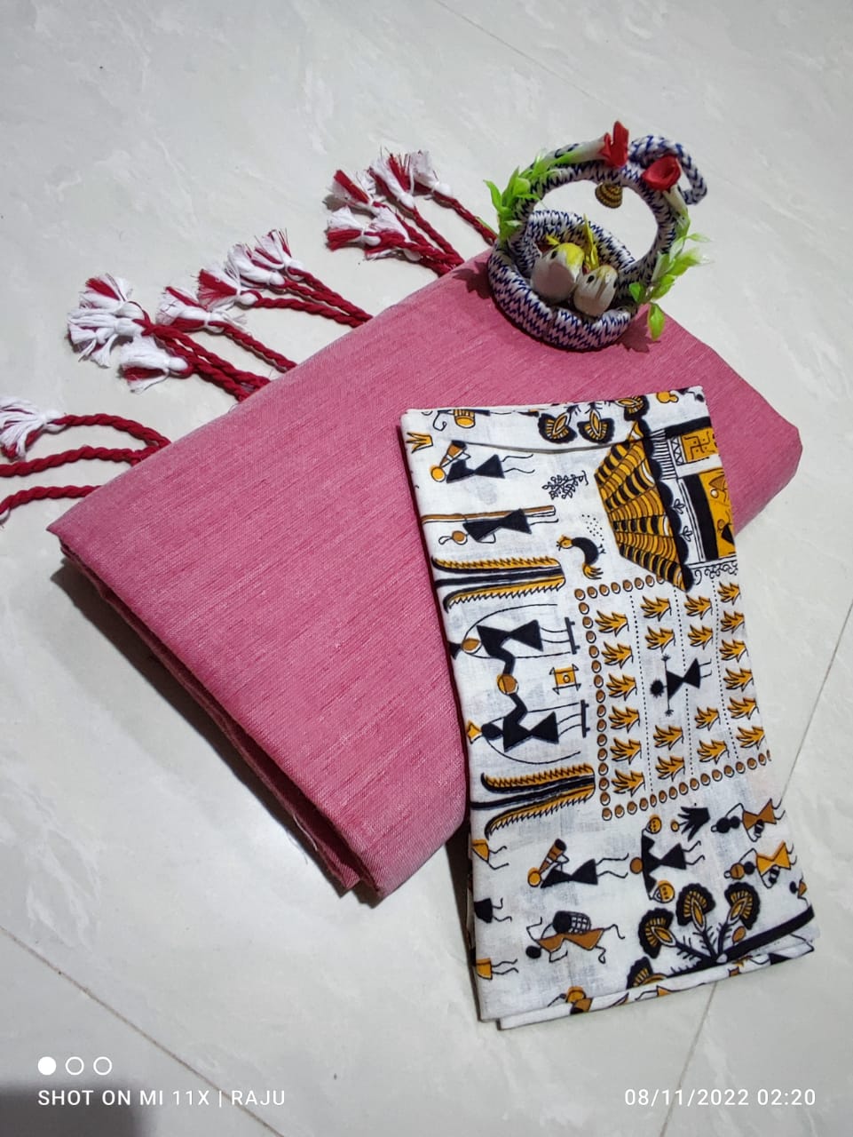 Kerala Pure Cotton Kalamkari Printed Kasavu Saree with Printed Blouse –  Southloom Handmade and Organics