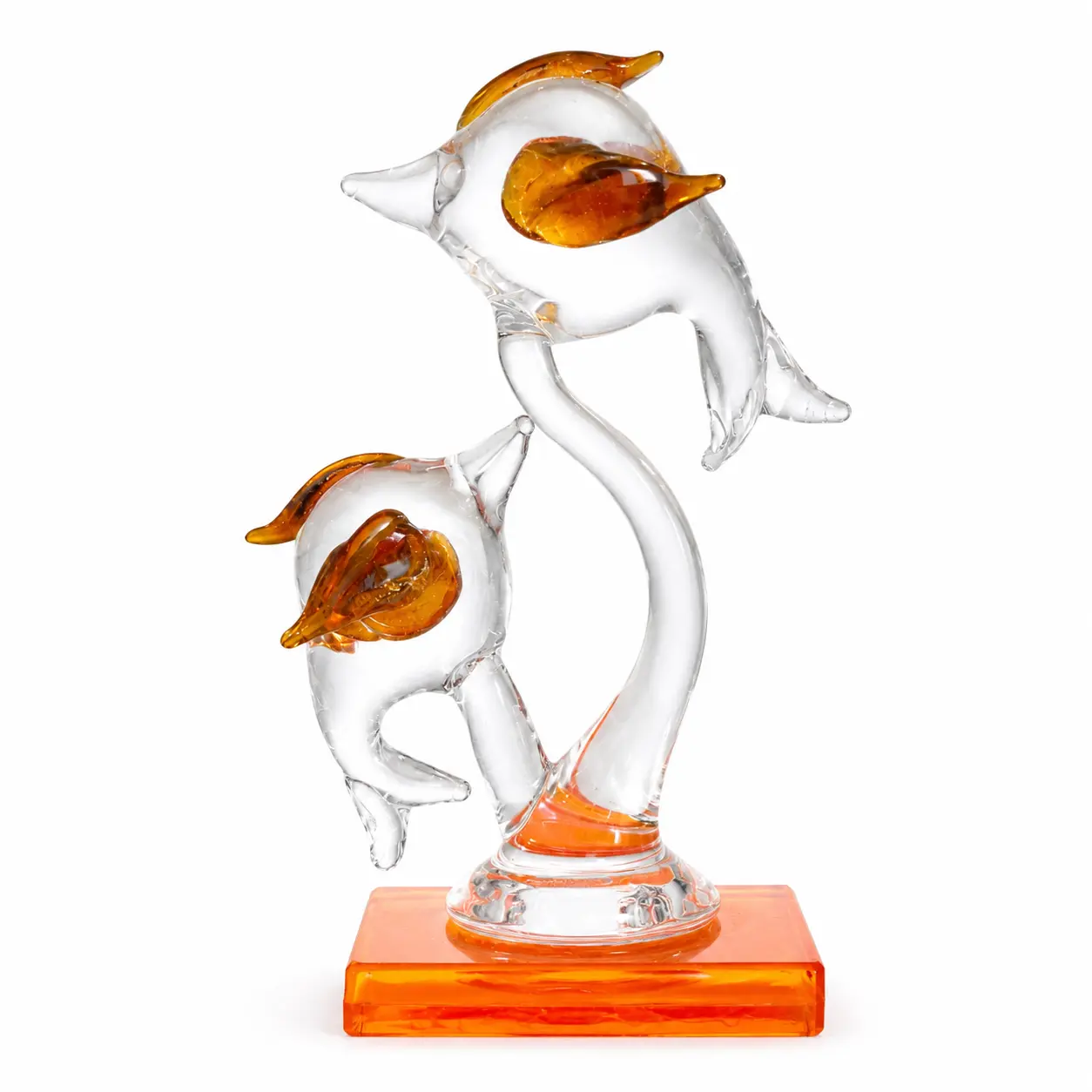 Handmade Glass Crystal Flying Fish | Flying Fish Showpiece |  Decorative Flying Fish Showpiece | Home Decor Accessories | Tropical Decor | Flying Fish Figurine | Vibrant Home Decor