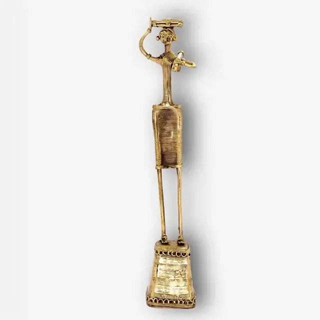 Dokra cuple brass metal tribal farmer | decorative item | home decor dokra art | agricultural expertise and artistic talent | dhokra metal casting