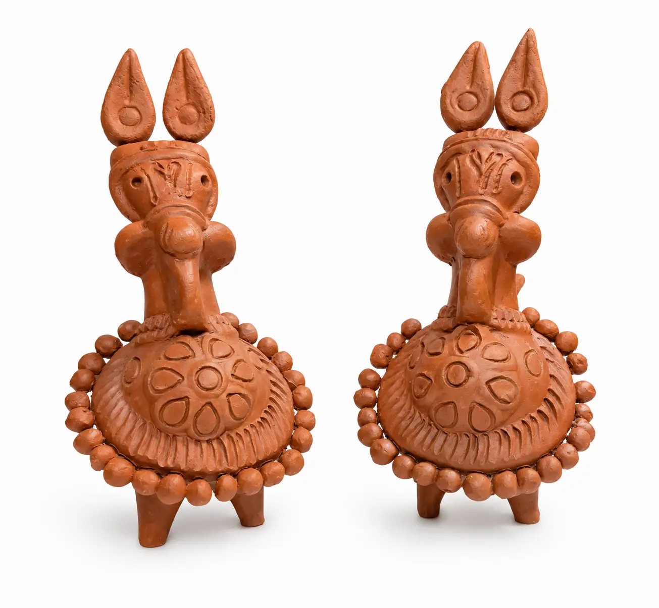 Terracotta Kathakali Horse Bankura Horse | Terracotta Ghora | Bankura Horse | Bankura Terracotta horse | Canvas Horse | Handcrafted  Horse | Unique Horse Art | Terracotta Art Sculpture 