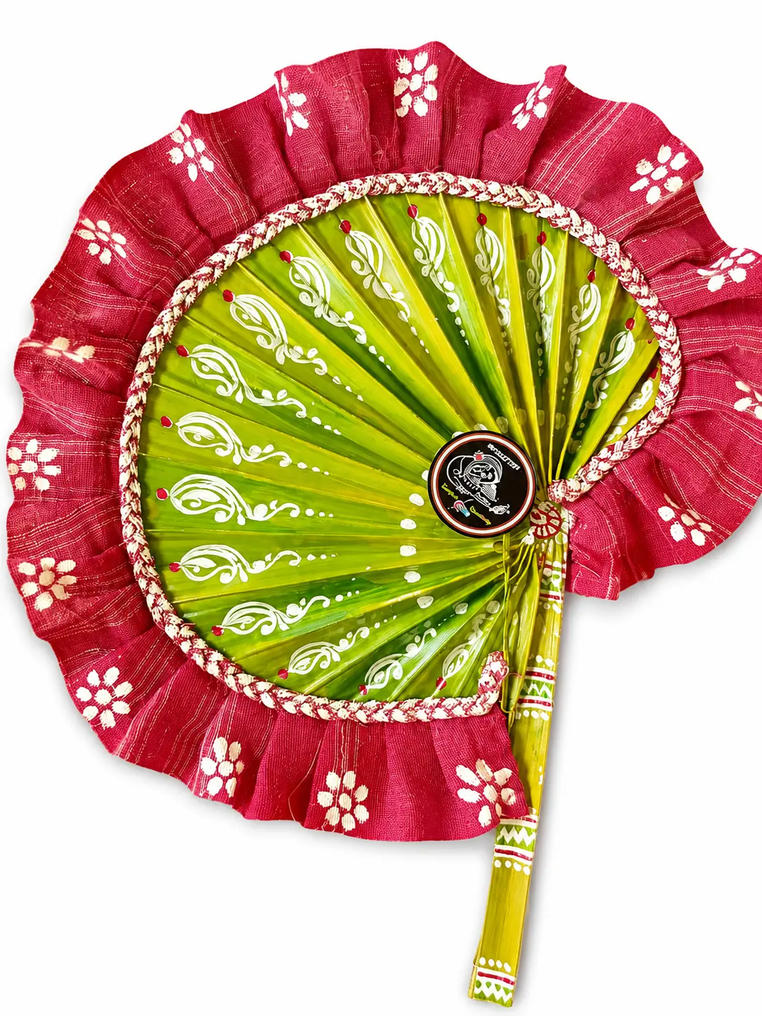 Bengal hand made fan | hand printed fan for home | summer hand made fan  | multi design hand made fan for summer
