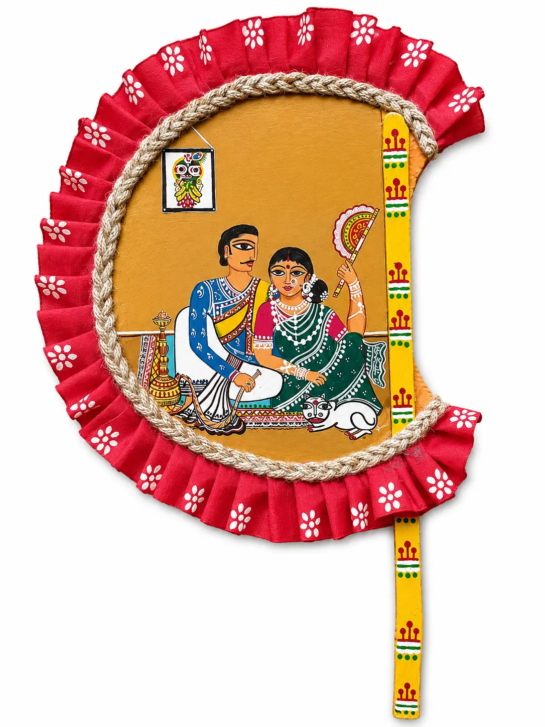 Bengal hand made fan | hand printed fan for home | summer hand made fan  | multi design hand made fan for summer