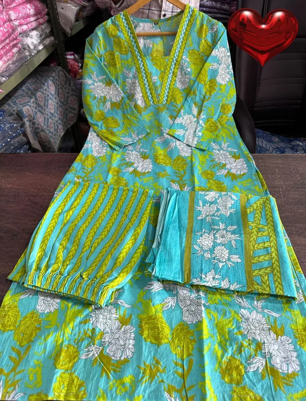 Handwork kurti set  |  embroidered kurti set  |  cotton kurti with handwork  |  kurti pant dupatta set  |  stitched kurti set  |  readymade kurti set  |  pure cotton dupatta set | Trending Collection | Kurti set of (M/38, L/40, XL/42, XXL/44,XXXl/46 )