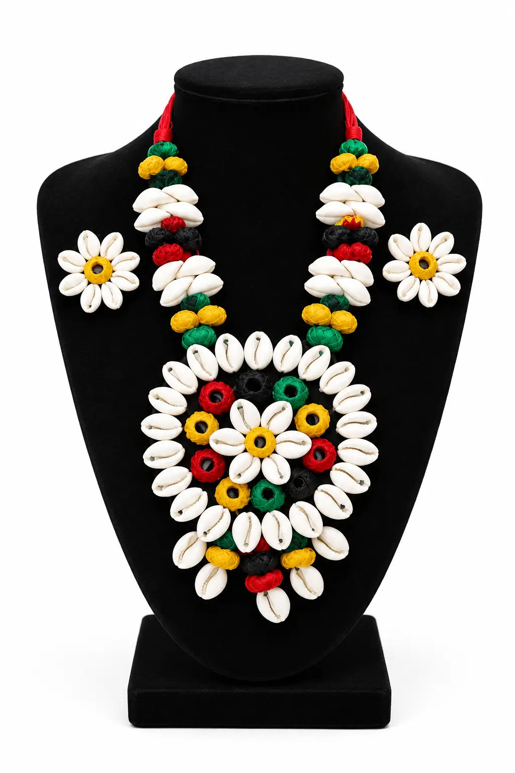 Handmade jewellery | Jewelry Set | Statement Necklace for Women | Handmade cowrie shell necklace set with earrings for women | 