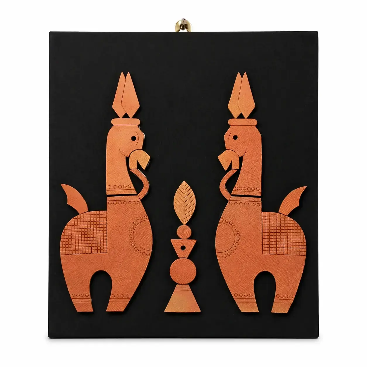 Home decor | Horse Statue | Bankura terracotta horse | Terracotta Horse Wall Mural | Amar mati Terracotta Bankura Horse Pair Wall Art |