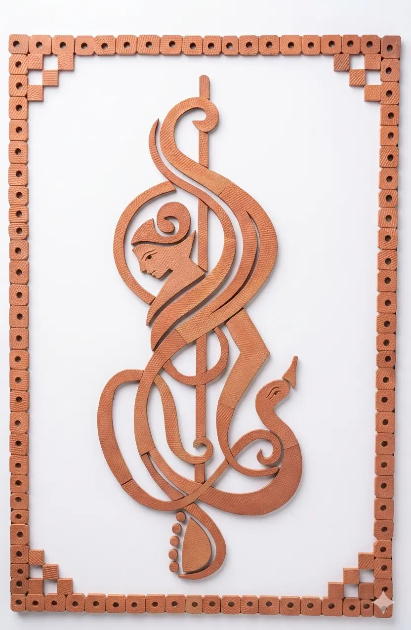 Terracotta wall decor | Terracotta Musical Art | Handcrafted Clay Wall Hanging | Modern Terracotta Mural | 