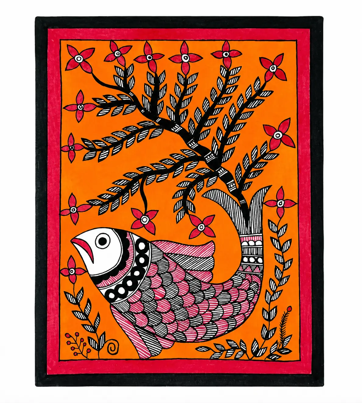MadhubaniArt| HandmadeWallDecor| LivingRoomDecor| andmadePainting| HomeDecoration| MithilaPainting | 