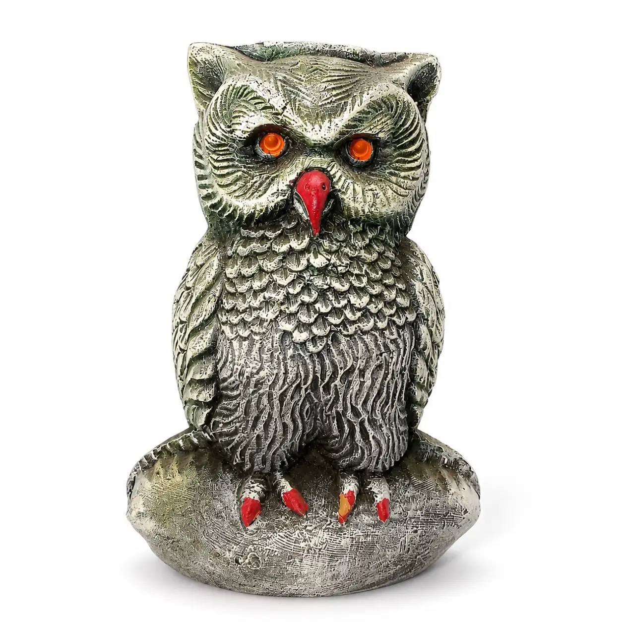 Handcrafted Terracotta Owl Showpiece for Home Décor | Antique Silver Grey Decorative Owl Figurine with Detailed Feather Design | Tabletop Statue for Living Room | Office Desk | Shelf & Gifting | Pack of 1