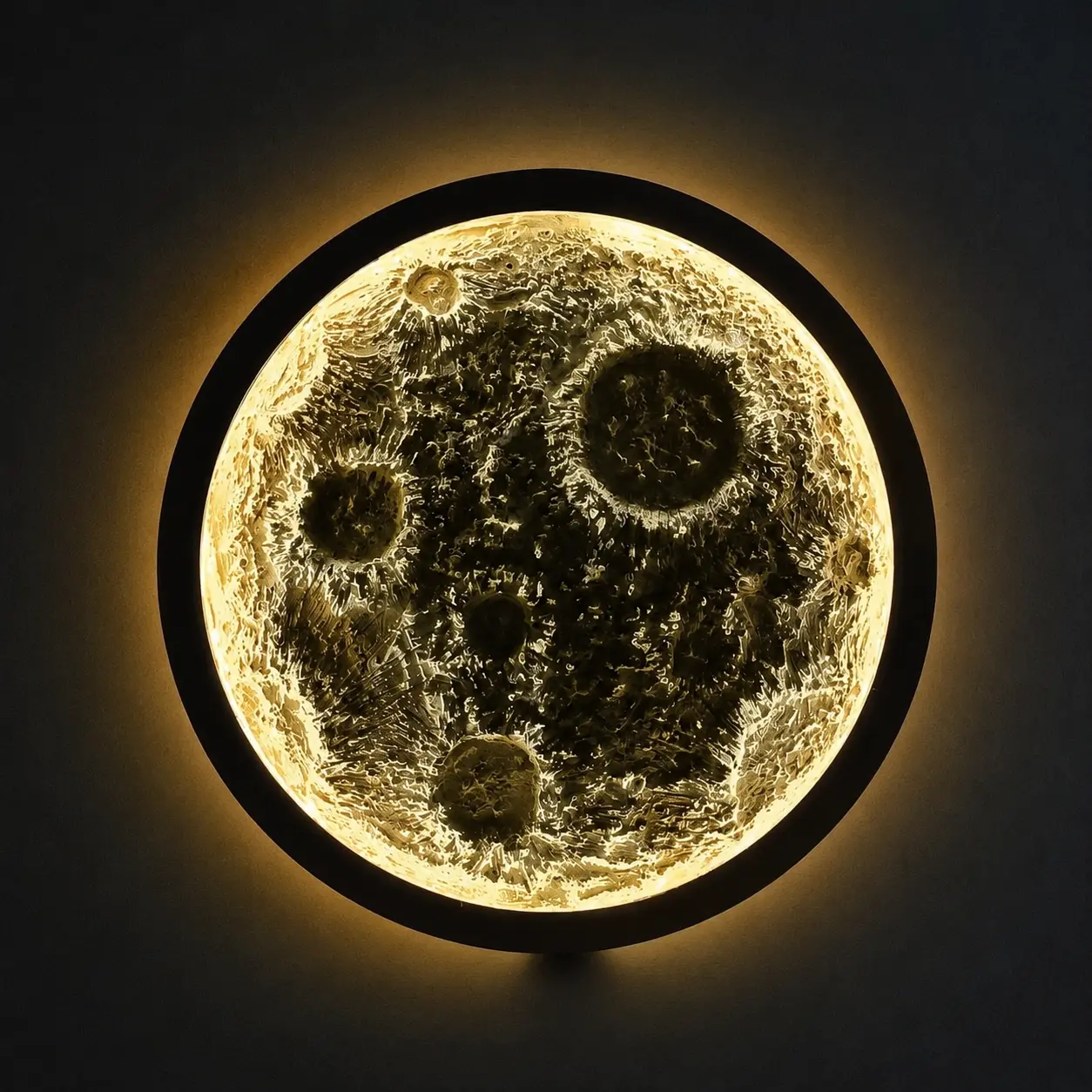 3D Moon Wall Lamp | Realistic Crater LED Moon Light | Moon Wall Decor for Bedroom & Living Room