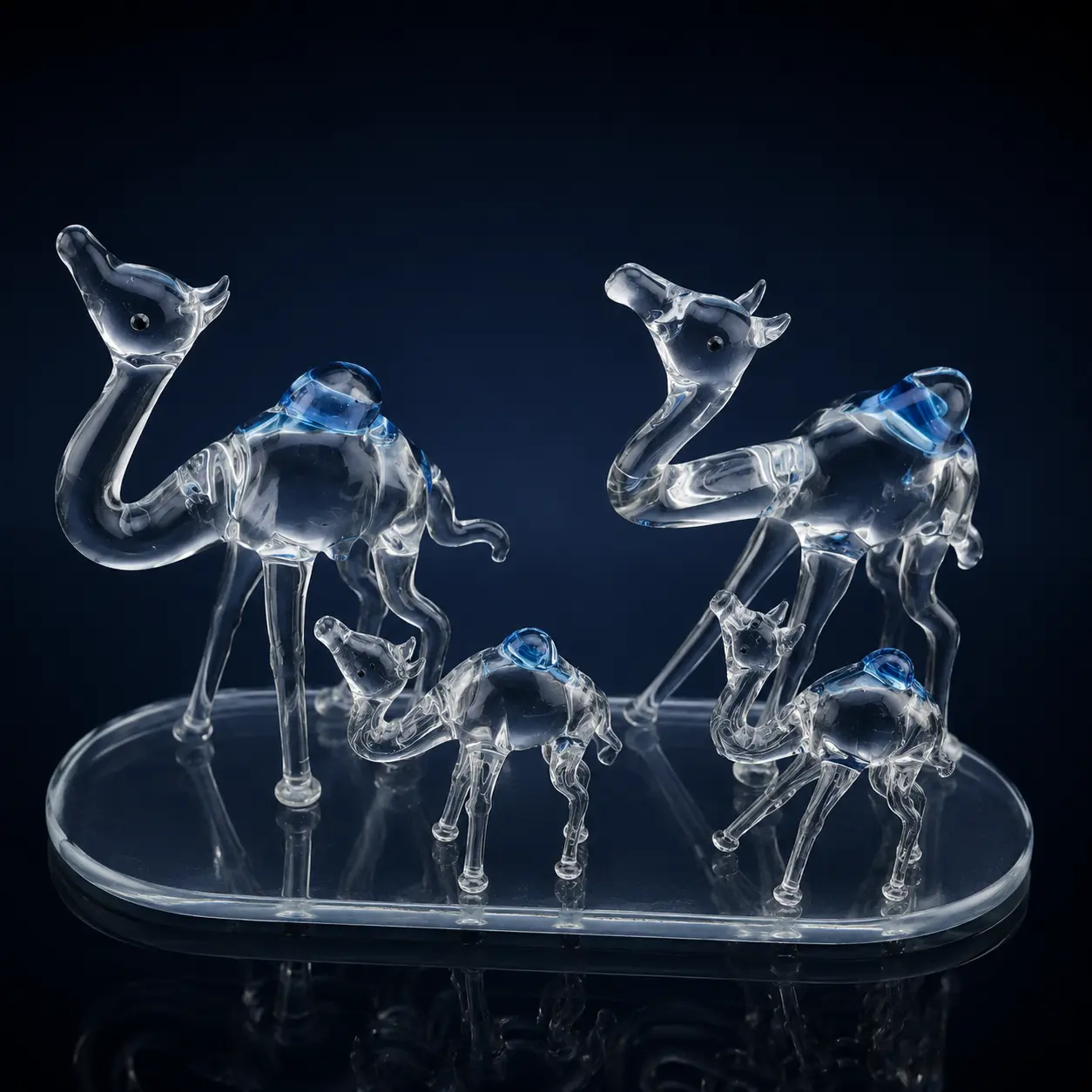 Camel Showpiece| Decorative Camel Figurine|Glass Animal Showpiece|Buy Glass Camel Showpiece Online|