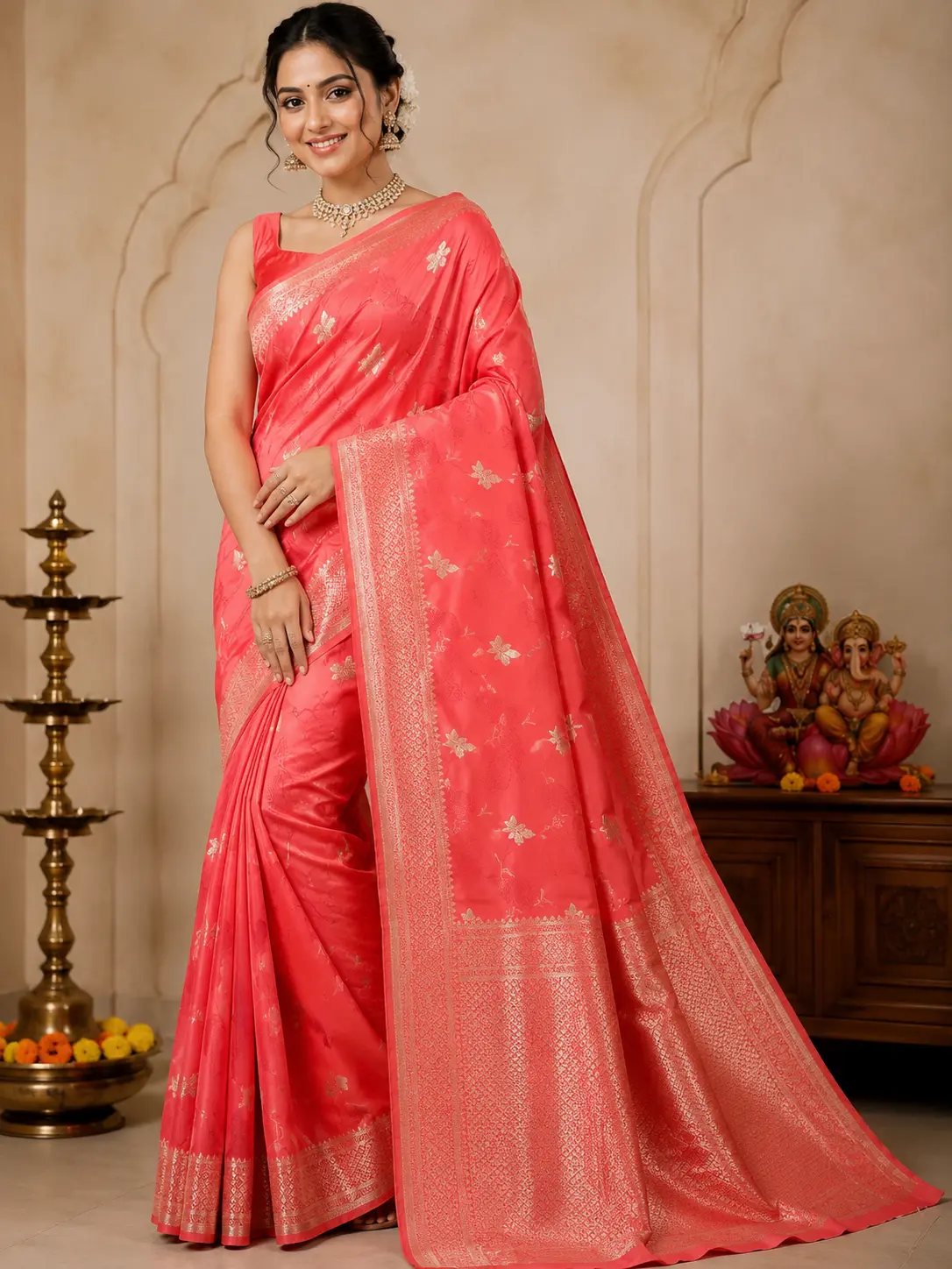 Katan Silk Saree | Katan Banarasi Saree | Banarasi Katan Silk Saree | Katan Silk Saree for Women | Katan Saree Online|