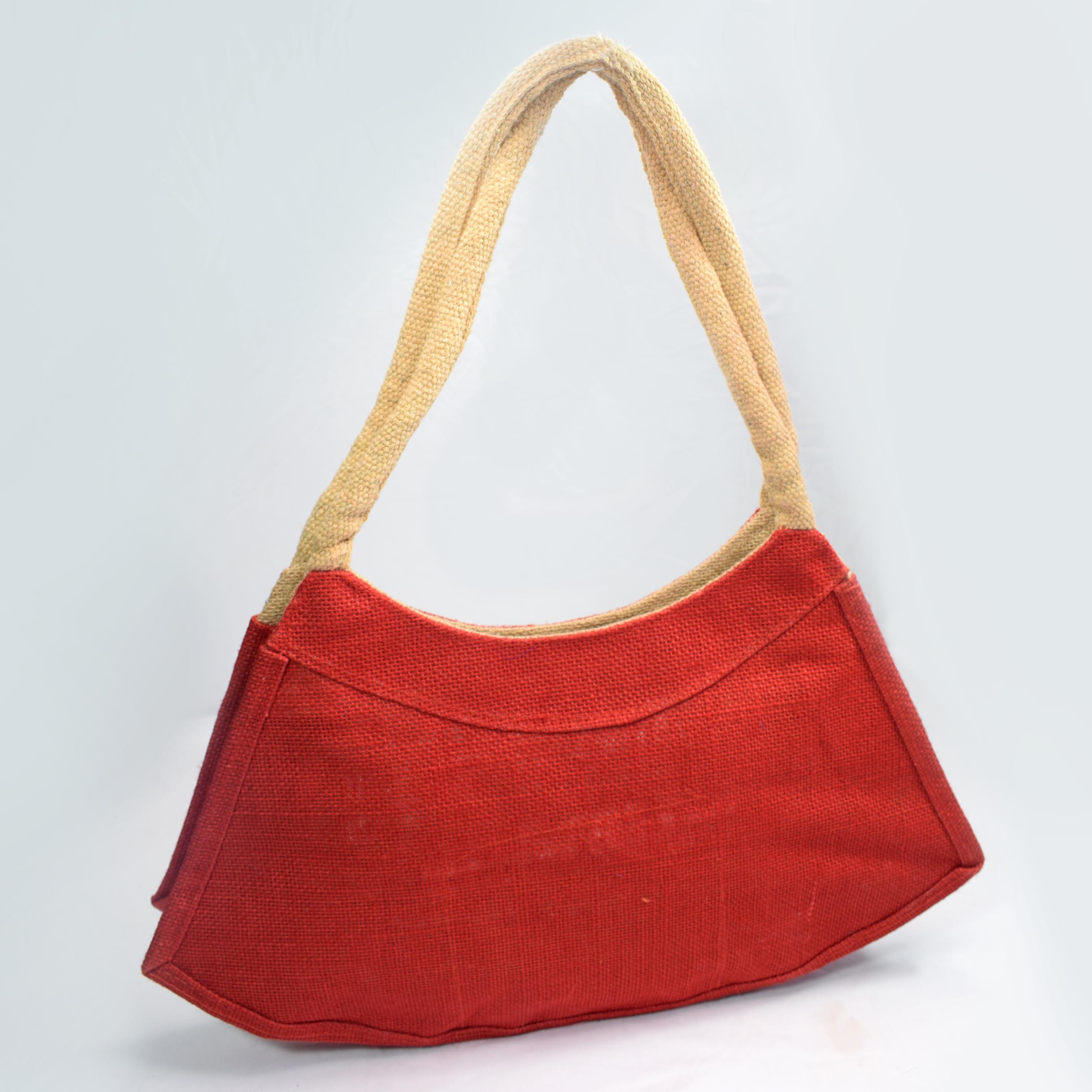 Fancy Jute Hand Bag Red Colour Fancy Ladies Handbag