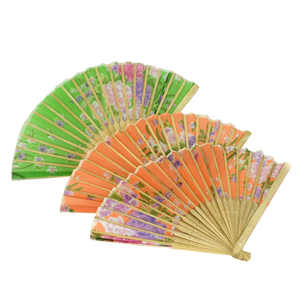 Foldable Multicolor Hand Fan (Set of 3) - 1