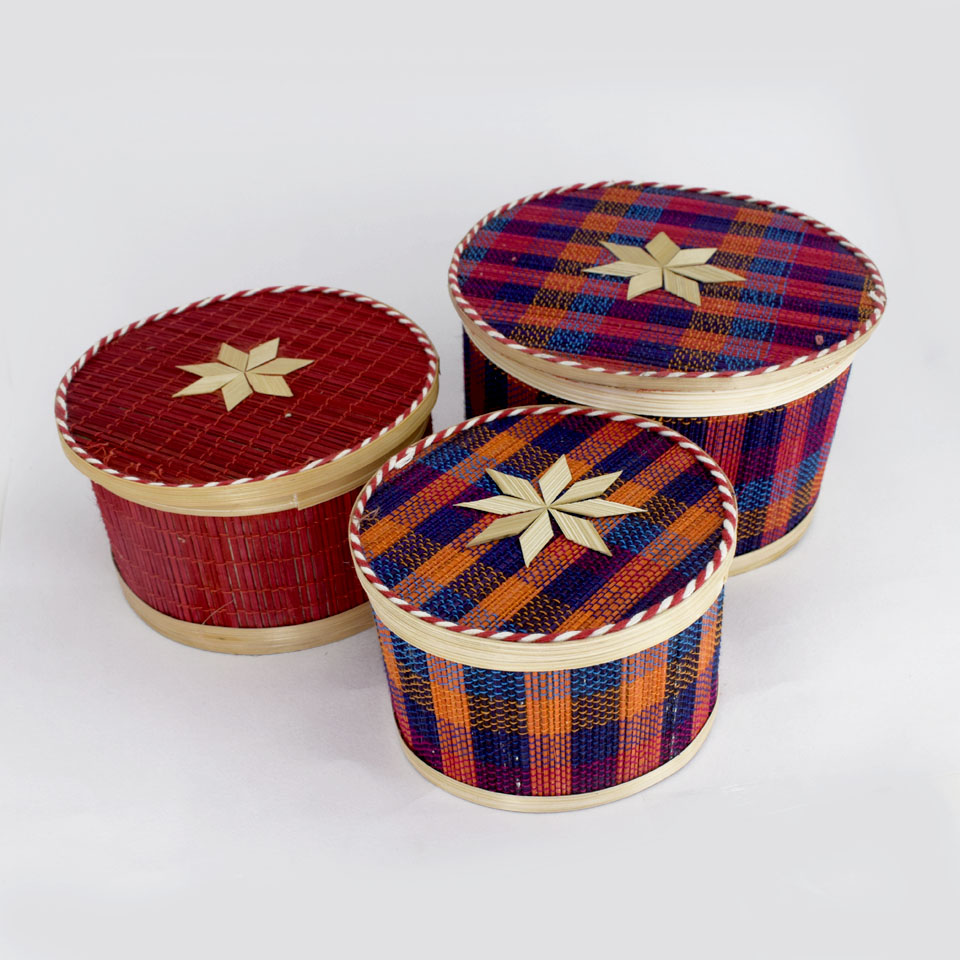 Multi-Colour Bamboo Jewellery Box for Women