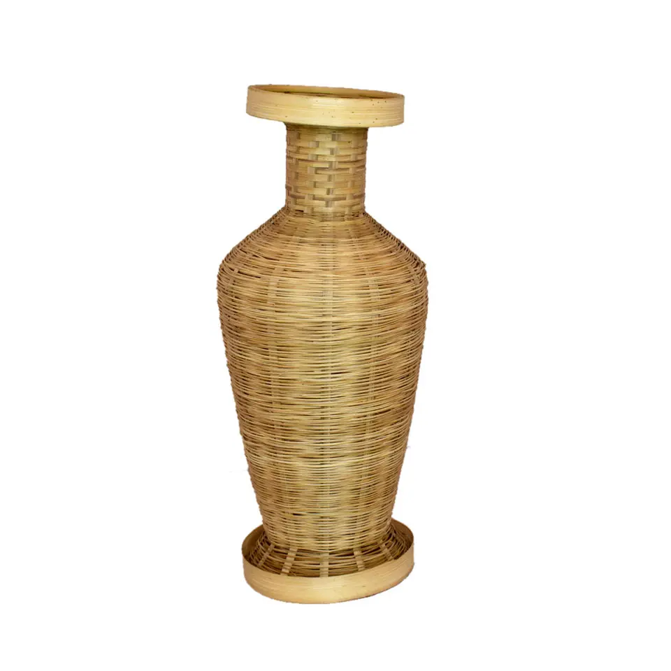 Cane or Bamboo Natural Handmade Flower Vases